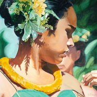 Hula Girl Lifting Her Strap | Aloha Art