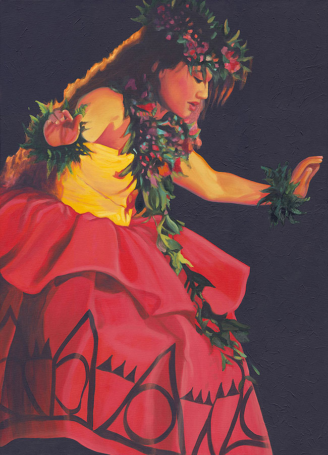 Hula Wahine In Red 2 Suzy Papanikolas hula wahine in red 2