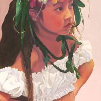 Keiki with Orchids and Ti | Hawaii Artist Suzy Papanikolas