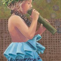 Young Kane with Bamboo Flute